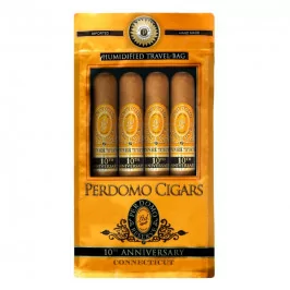Perdomo 10th Anniversary Conneticut Epicure - Humibag of 4 Cigars