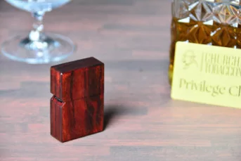 Petrol lighter with wood finish