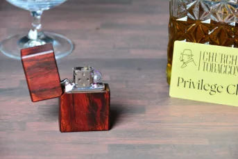 Petrol lighter with wood finish