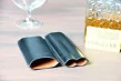 Black leather cigar case Black leather cigar case