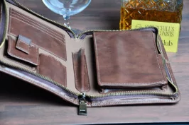 Luxury cigar carry case brown