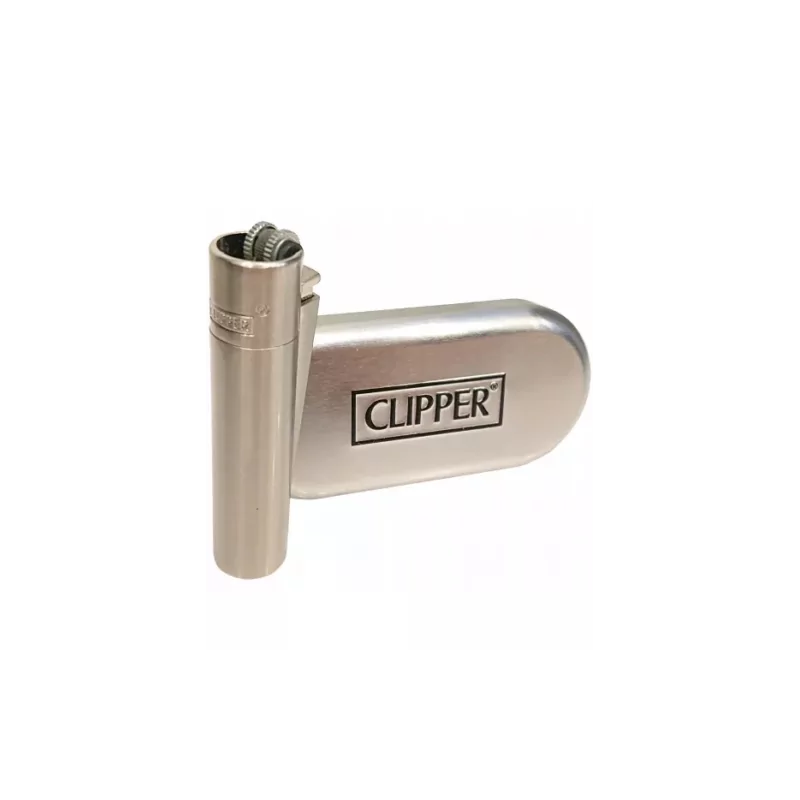 Clipper Silver (Matt) Metal Lighter - Refillable