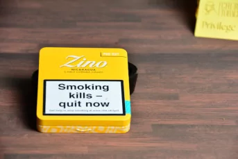 Empty small cigar tin zino