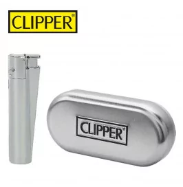 Clipper Silver Metal Lighter - Refillable