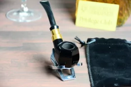 Sarome Rosewood pipe bent black Panelled Appel