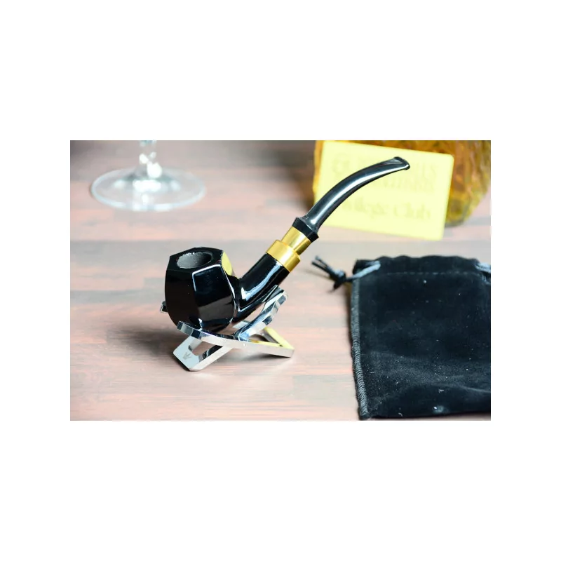 Sarome Rosewood pipe bent black Panelled Appel Sarome Rosewood pipe bent black Panelled Appel