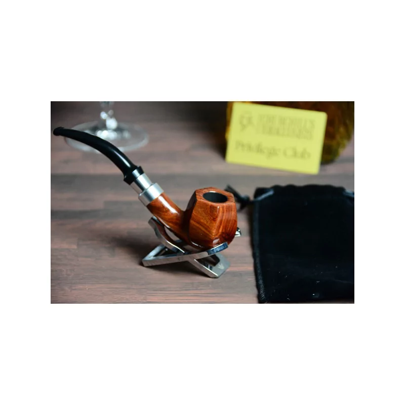Sarome Rosewood pipe bent brown Panelled Appel Sarome Rosewood pipe bent brown Panelled Appel