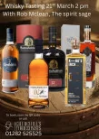 Whisky tasting 21st march 2 pm