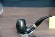 Beechwood billiard pipe- black bent- 9mm