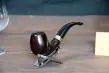 Beechwood billiard pipe- brown bent- 9mm