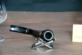 Wenge wood pipe – dark brown – bent 9mm