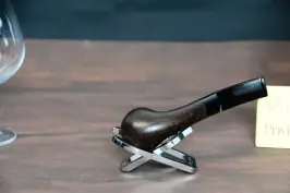 Wenge wood pipe – dark brown – bent 9mm