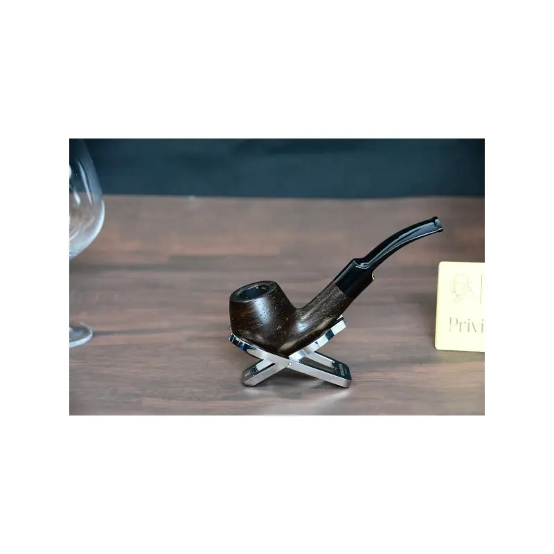 Wenge wood pipe – dark brown – bent 9mm