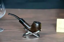 Wenge wood pipe – dark brown – bent 9mm
