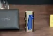 Honest brushed chrome blue 4 jet lighter