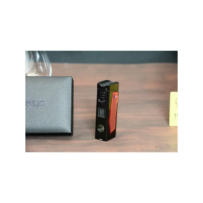 Honest Black with red accent 4 jet lighter