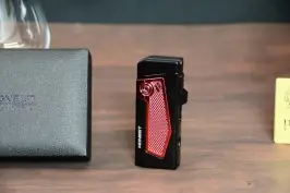 Honest Black with red accent 4 jet lighter
