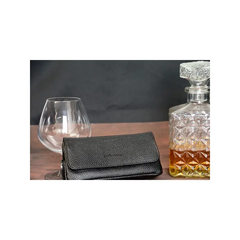 Leather pouch for pipe and Tobacco black