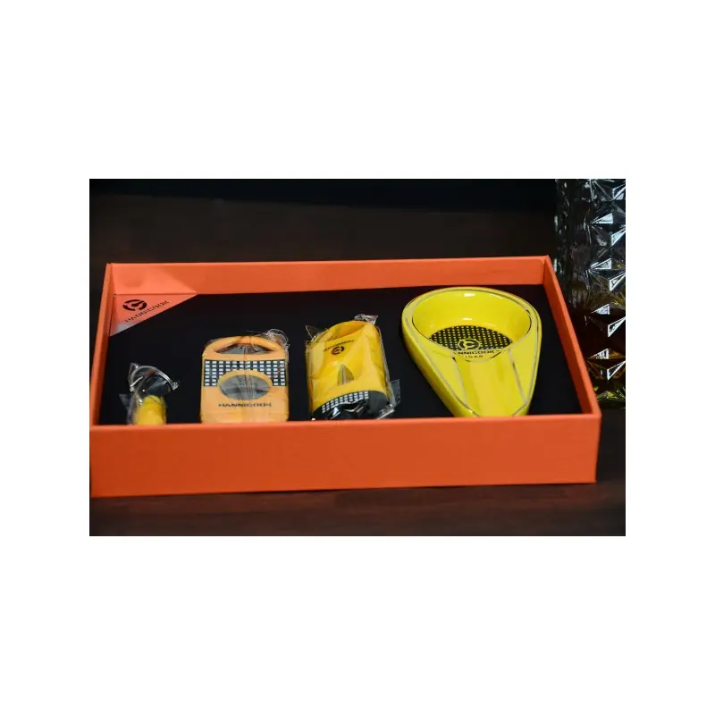 Hannicook Ashtray and cutter pack Yellow