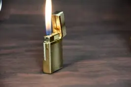 Luxury dual flame lighter gun metal