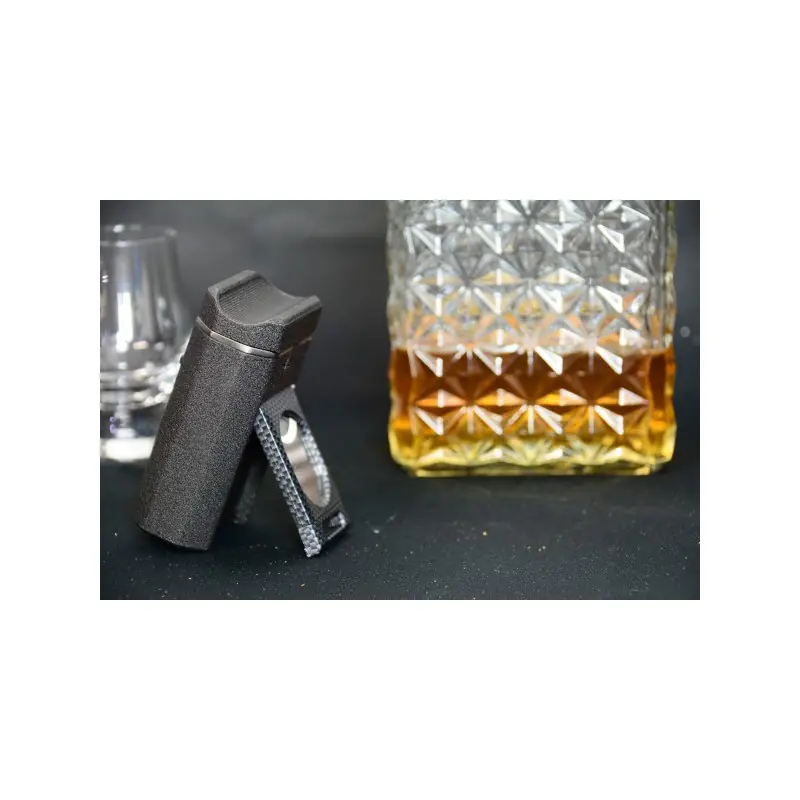 Superior Passatore Cigar Lighter black Straight Guillotine Superior Passatore Cigar Lighter black Straight Guillotine
