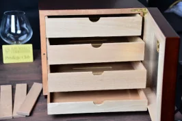 Cherry colour humidor 4 drawer for 50 cigars